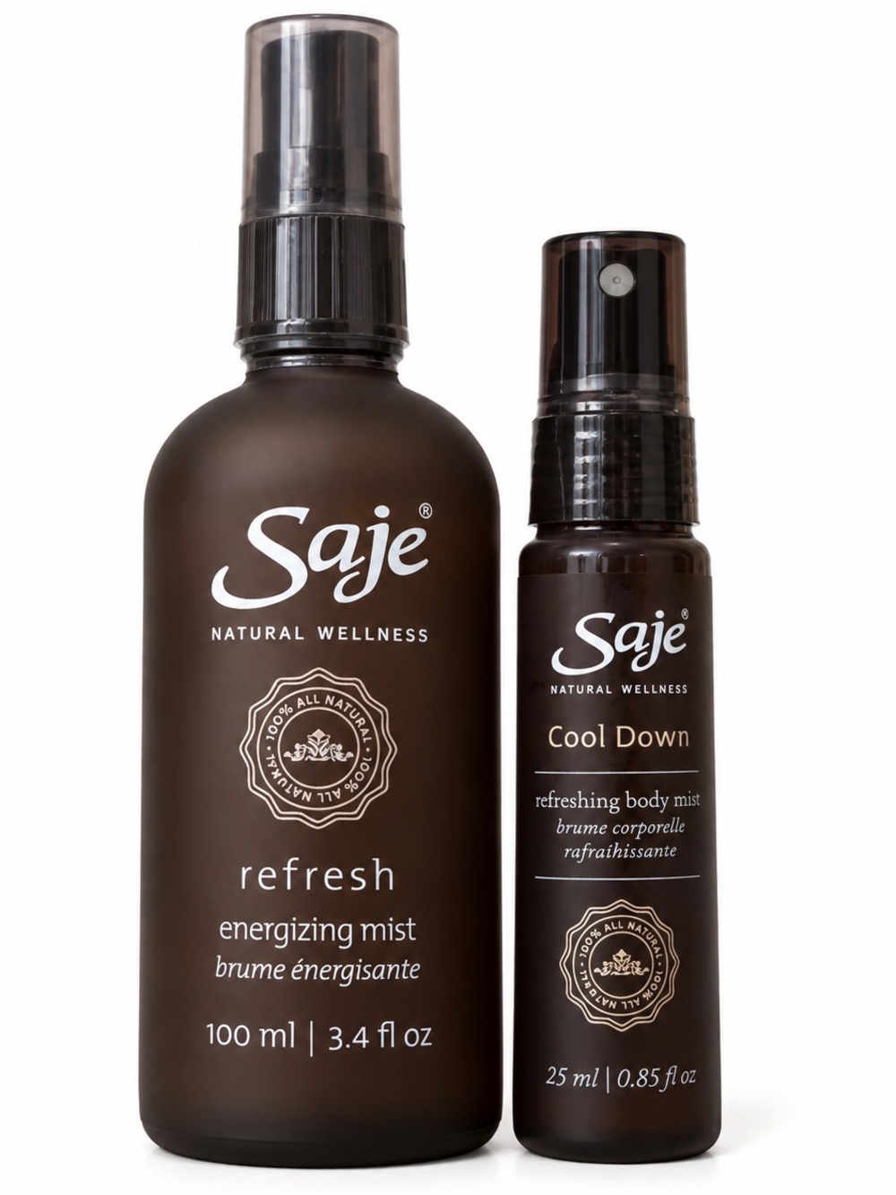 Saje Refresh & Cool Down Body Mists - Brown